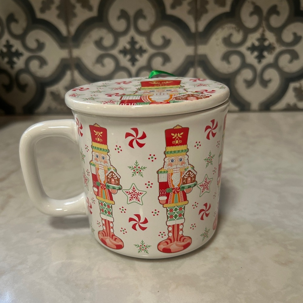 Temptations by Tara Collectible Nutcracker Mug with Lid - Like New Condition